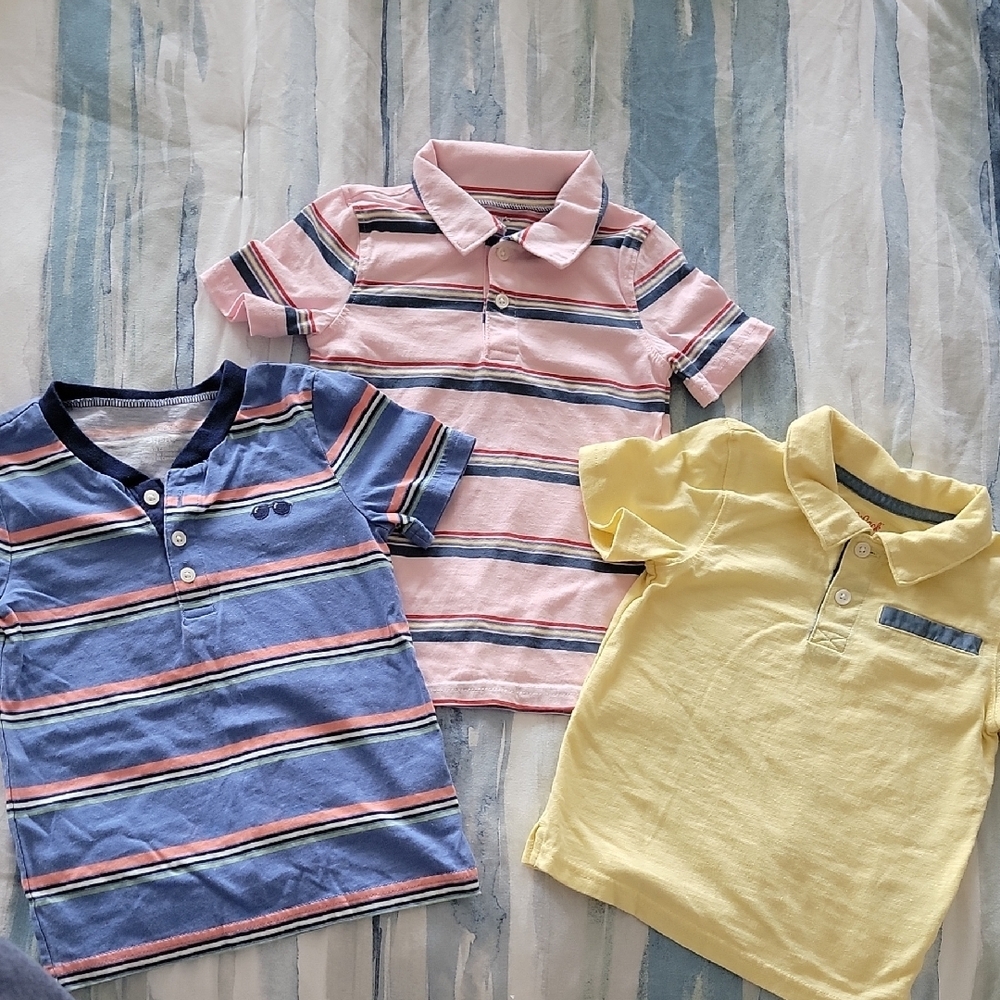 Cat & Jack Blue and Pink Polo Shirts
